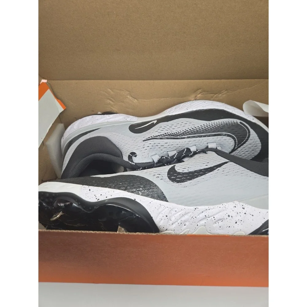Nike Men's Alpha Huarache Elite 4 Low Baseball Cleats Lightweight Gray Size 15